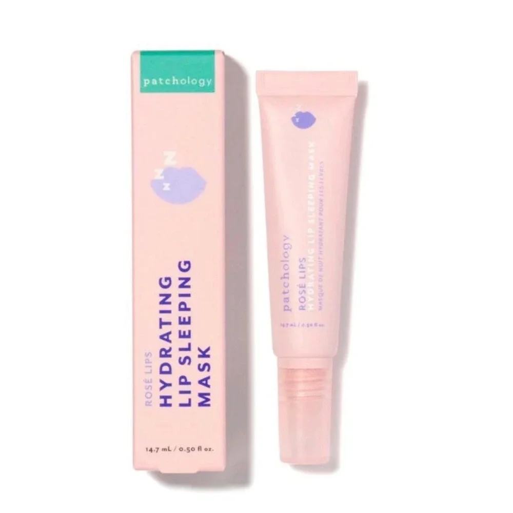 Patchology Lip Sleeping Mask Rose Lips Hydrating Overnight Lip Balm 0.5 oz Ne